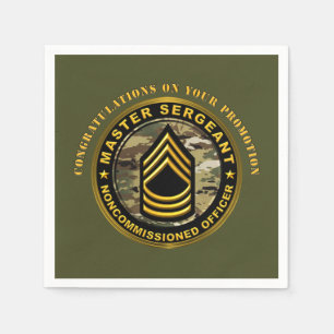 Master Sergeant Promotion MSG Napkins