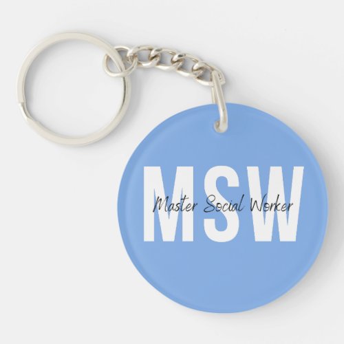 Master Social Worker Keychain