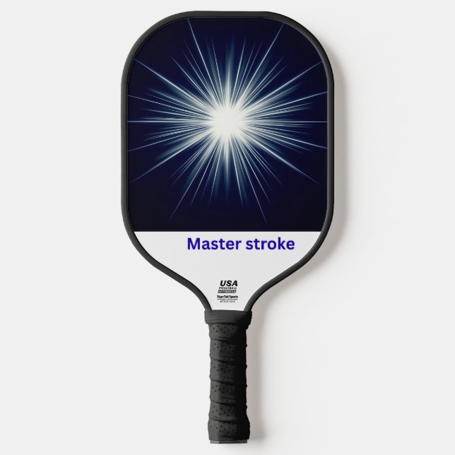 Master Stroke – Bold Cosmic Impact Design Carbon Fiber Pickleball Paddle (Front)