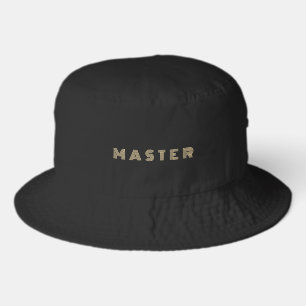 Master Text Sportsman Black-Cap Powerful Trucker  Bucket Hat