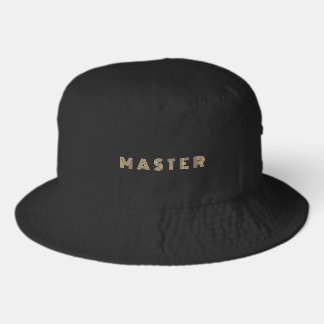 Master Text Sportsman Black-Cap Powerful Trucker Bucket Hat