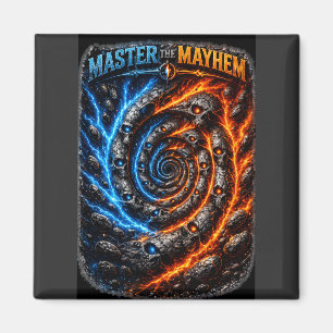 Master the Mayhem Skull – Fire vs Ice Electric Spl Magnet