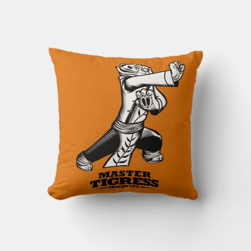 Master Tigress Ironfist Throw Pillow