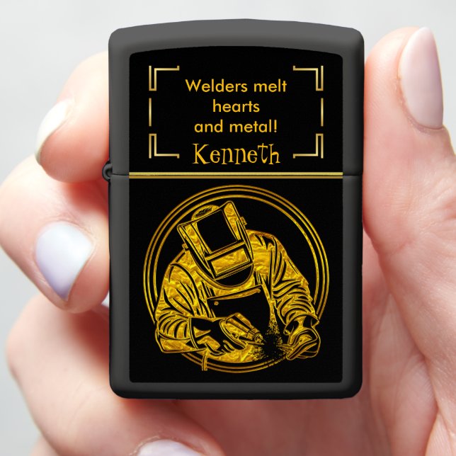 Master Welder Crafting Perfect Metal Zippo Lighter (In Hand)