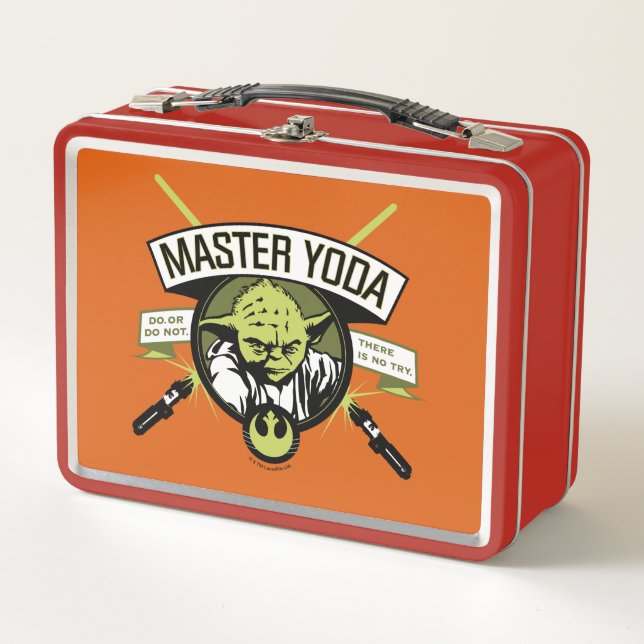 Master Yoda Lightsaber Badge Metal Lunch Box (Front)