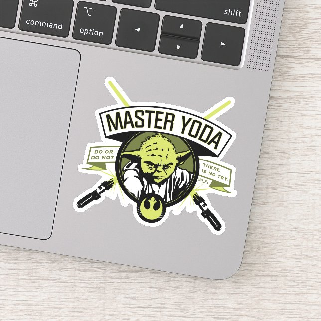 Master Yoda Lightsaber Badge Sticker (Detail)