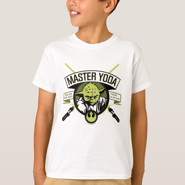 Master Yoda Lightsaber Badge T-Shirt (Front)
