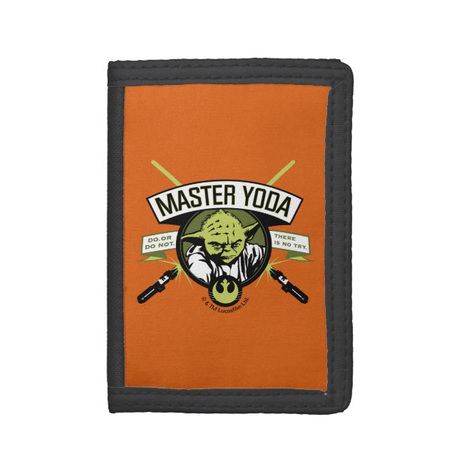Master Yoda Lightsaber Badge Trifold Wallet (Front Vertical)