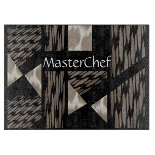 MasterChef Kitchen Cutting Board- Black/Grey/White Board