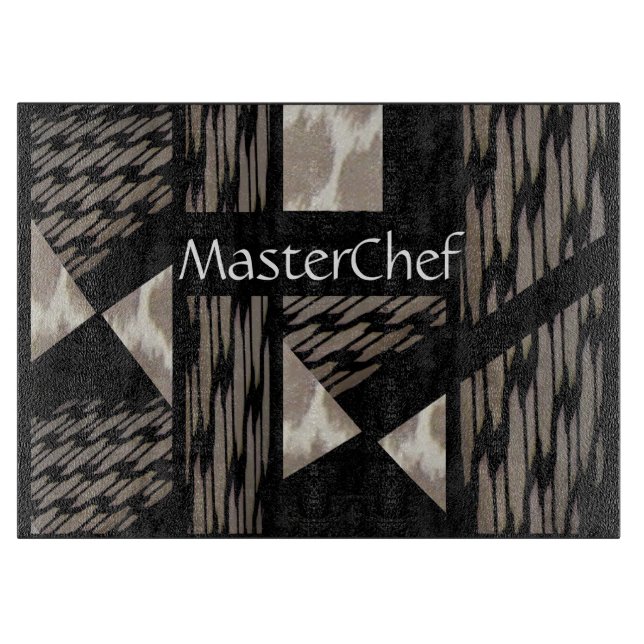 MasterChef Kitchen Cutting Board- Black/Grey/White Cutting Board (Front)