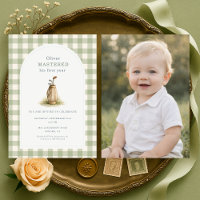 Mastered 1st Year Gingham Photo Birthday