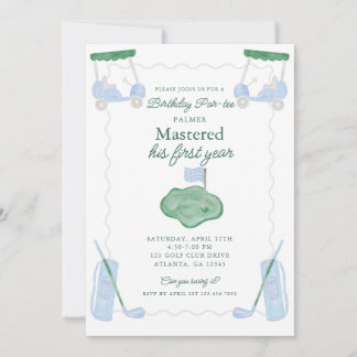 Mastered First Year Birthday Par-tee Invitation