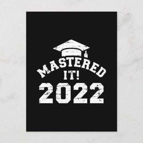 Mastered it 2022 for master graduation postcard