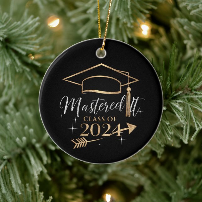Mastered It Class of 2024 Graduation Gifts for Her Ceramic Ornament (Tree)