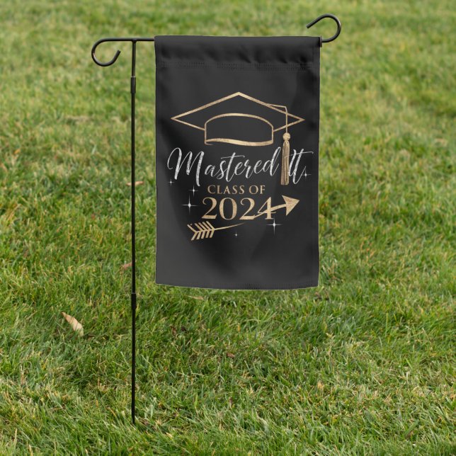 Mastered It Class of 2024 Graduation Gifts for Her Garden Flag (In SItu)