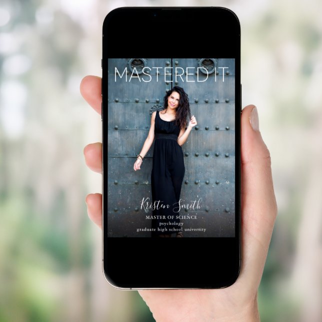 Mastered It Graduate Photo Announcement (Front Digital)