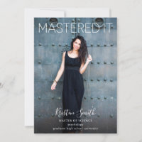 Mastered It Graduate Photo Announcement