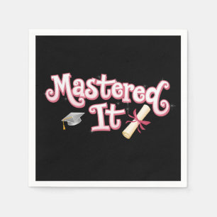 Mastered It Graduation Master's Degree Graduate Napkins