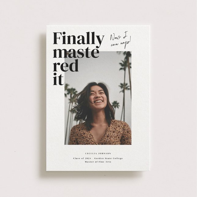 Mastered It! Graduation Photo Announcement (Creator Uploaded)