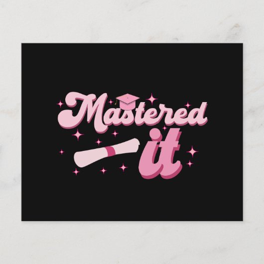 Mastered It Masters Degree Graduate MBA Graduation (Front)