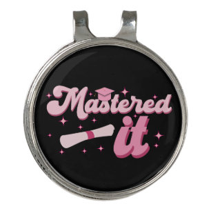 Mastered It Masters Degree Graduate MBA Graduation Golf Hat Clip