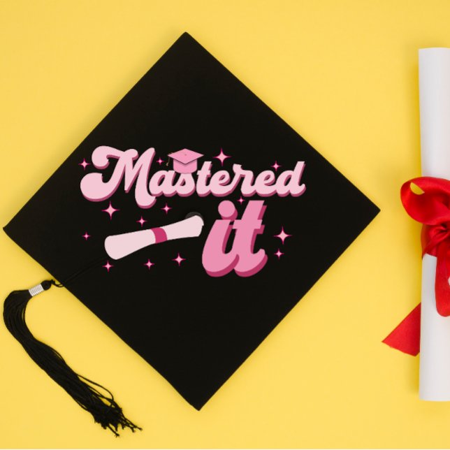 Mastered It Masters Degree Graduate MBA Graduation Graduation Cap Topper (Creator Uploaded)