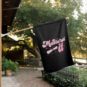 Mastered It Masters Degree Graduate MBA Graduation House Flag