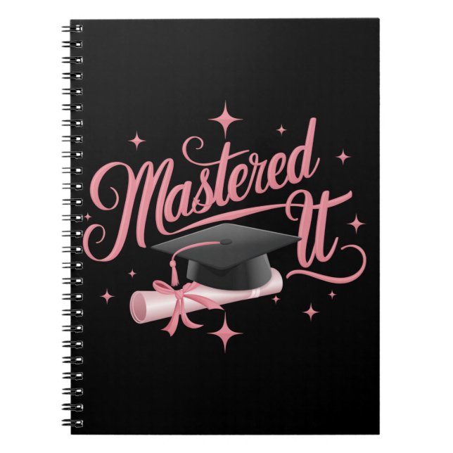 Mastered It Masters Degree Graduate MBA Graduation Notebook (Front)