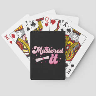 Mastered It Masters Degree Graduate MBA Graduation Poker Cards