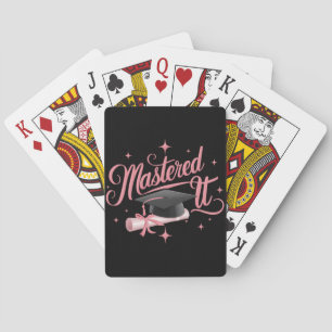 Mastered It Masters Degree Graduate MBA Graduation Poker Cards