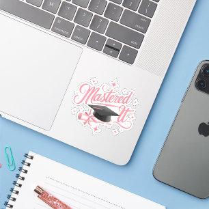 Mastered It Masters Degree Graduate MBA Graduation Sticker