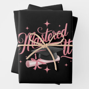 Mastered It Masters Degree Graduate MBA Graduation Wrapping Paper Sheets