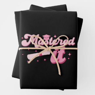 Mastered It Masters Degree Graduate MBA Graduation Wrapping Paper Sheets
