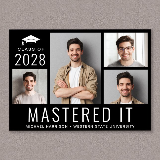 Mastered It Photo Masters Degree Graduation Announcement (Creator Uploaded)