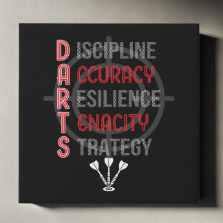 Mastering DARTS: The Core Principles - Dart Player Faux Canvas Print
