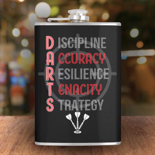 Mastering DARTS: The Core Principles Vinyl Wrapped Flask