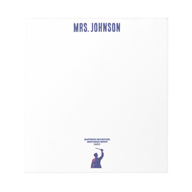 Mastering Molecules Mentoring Minds ScienceTeacher Notepad (Front)