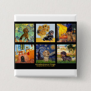 Masterpiece Composite-Dachshunds Pinback Button