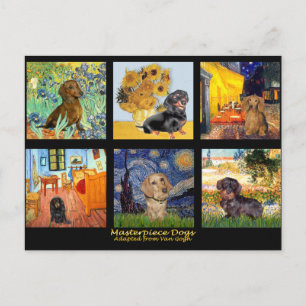 Masterpiece Composite-Dachshunds Postcard