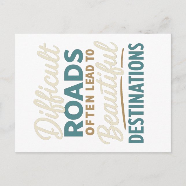 Masterpiece in Progress – Motivation Quote  Postcard (Front)