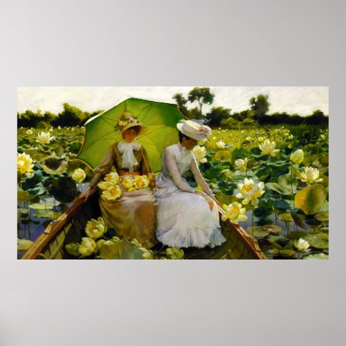 Masterpiece LOTUS LILIES _ Charles Courtney Curran Poster