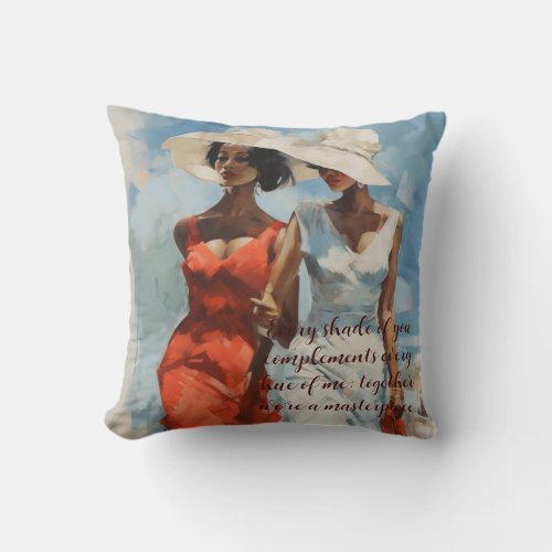 Masterpiece of LoveJourney into Romance Throw Pillow