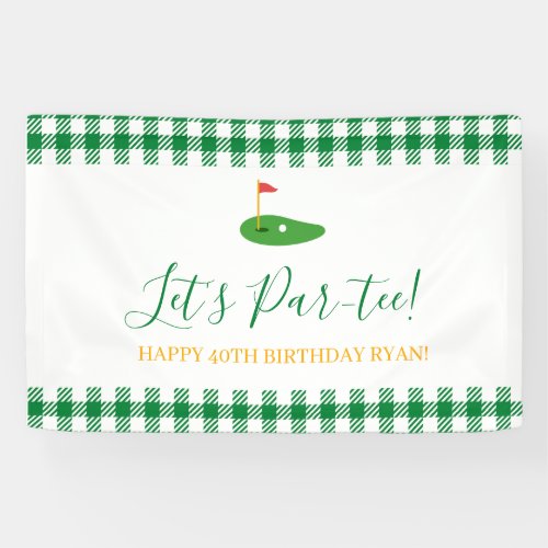 Masters Birthday Golf Theme for Older Adult 40th Banner