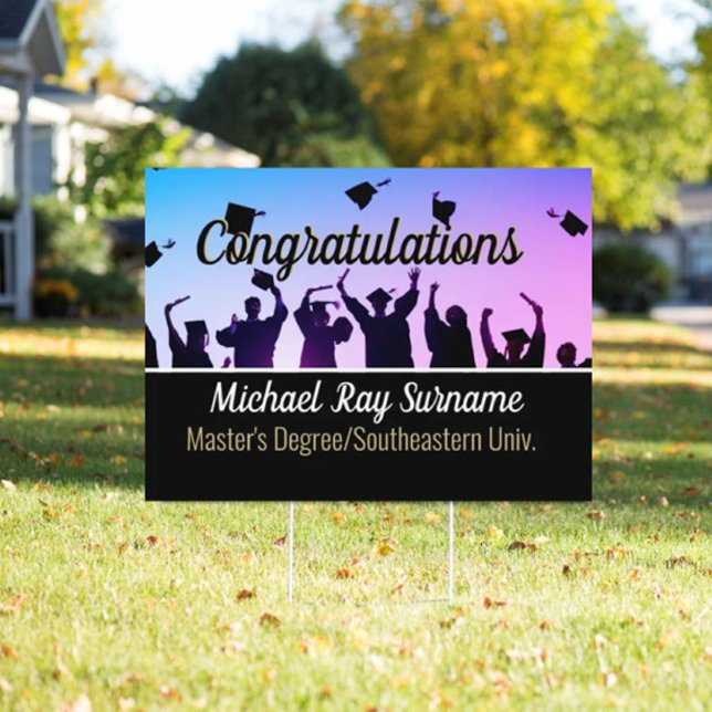 Master's Degre! Popular Graduation party Yard Sign (Creator Uploaded)