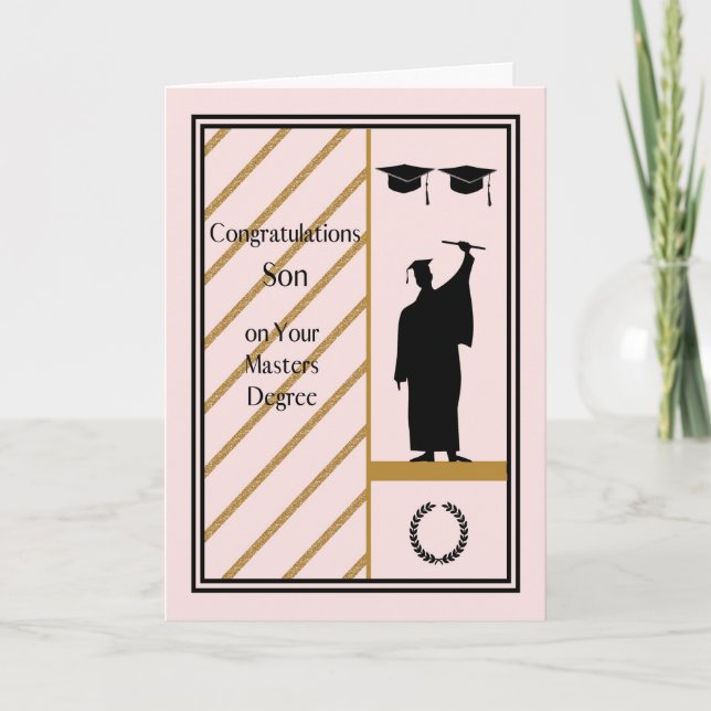 Masters Degree Card for Son (Front)