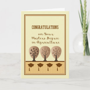 Masters Degree Card in Agriculture