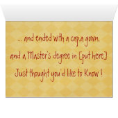 Master's Degree Cards (Inside Horizontal (Bottom))
