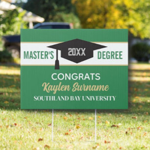 Master's Degree Congrats! CUSTOM yard Sign