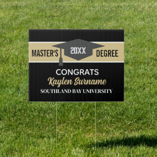 Master's Degree Congrats! CUSTOM yard Sign