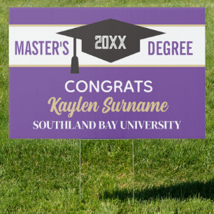 Master's Degree Congrats! CUSTOM yard Sign